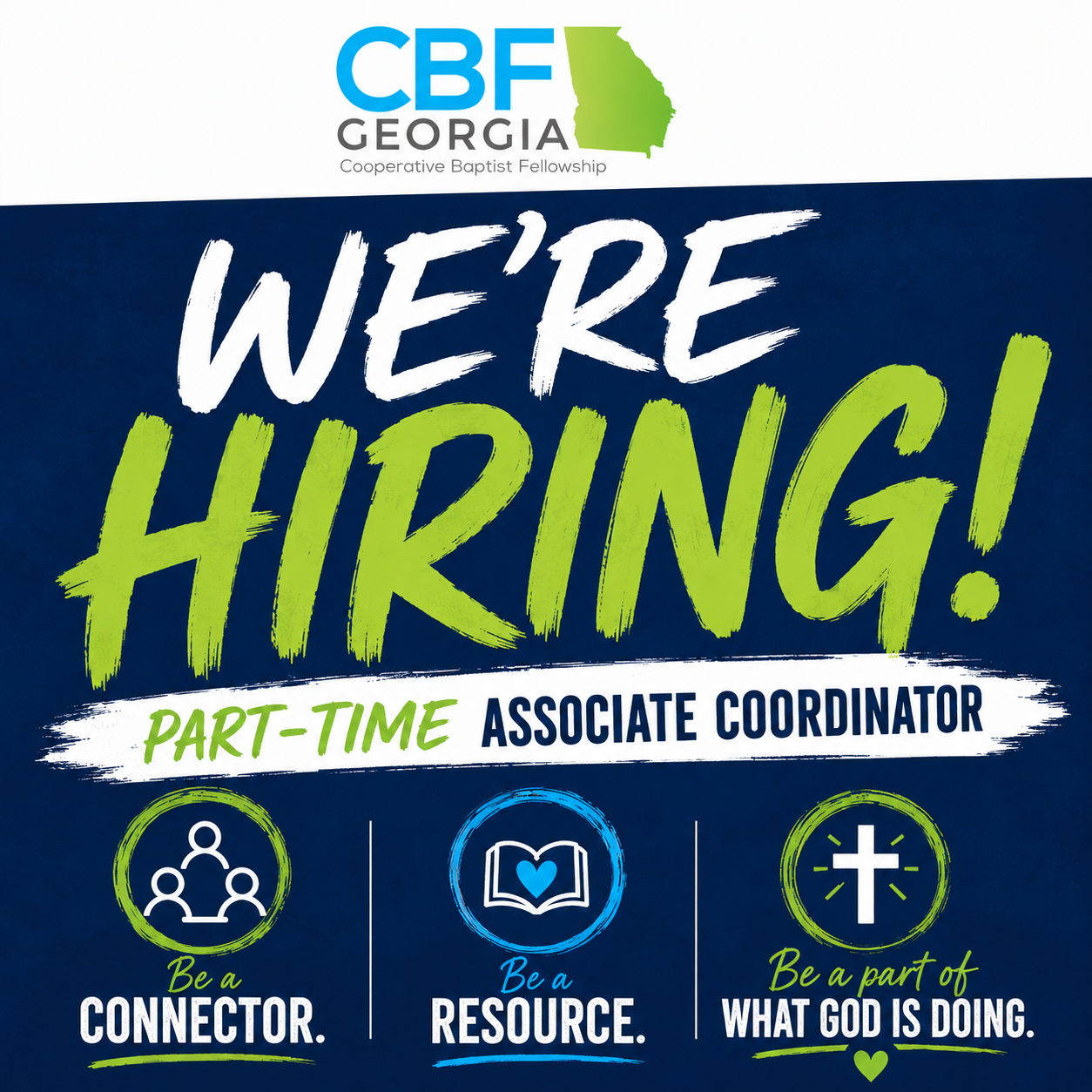 CBF Georgia We're Hiring Part-Time Associate Coordinator